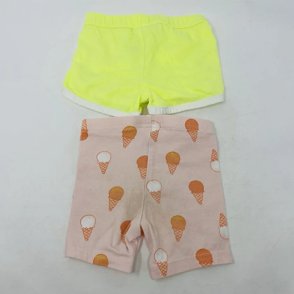 Carters Baby Girls Size 12‎ Months 6 Piece Bodysuits & Short Summer Set 1799